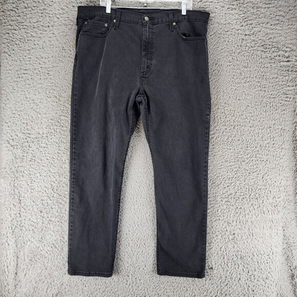 Levi's Jeans Mens 40x32 Black 502 Stretch Denim High Rise Regular Fit Taper - Picture 2 of 14